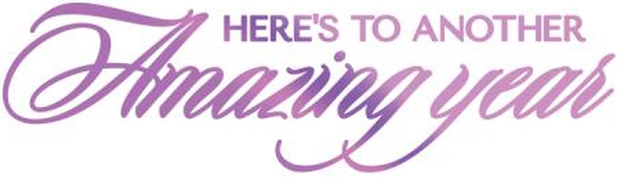 Amazing Year Sentiment Hotfoil Stamp - 136 x 38mm | 5.3 x 1.4in